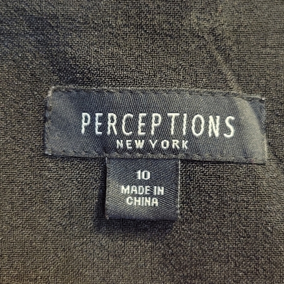 Perceptions New York Jacket, Blazer Red & Black Floral 100% polyester Size 10 - Picture 6 of 6